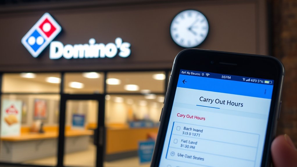 check domino s carry out hours