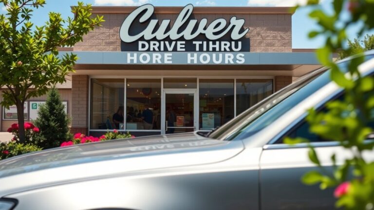 culver drive thru hours